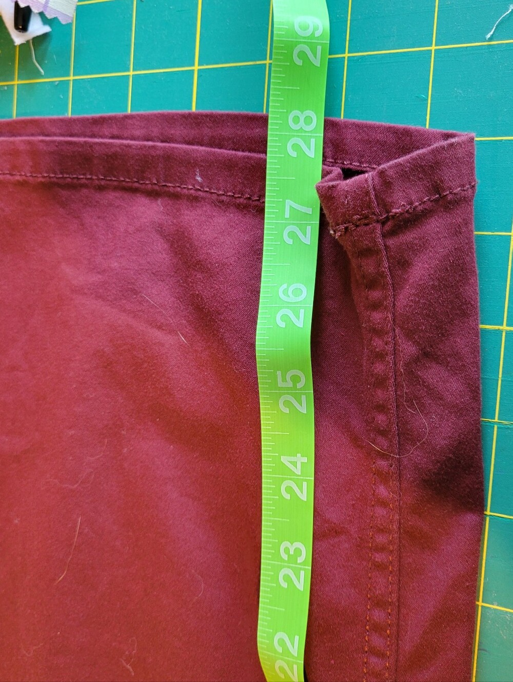 Revelry Women's Burgundy Straight Leg Jeans - Picture 5 of 6